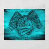 Carte Postale Angel Eros dans Love, I Love You, Saint Valentin (Devant)