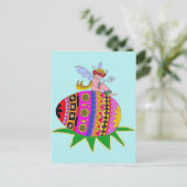 Carte Postale Angel et une Pysanka, art populaire ukrainien (Debout devant)