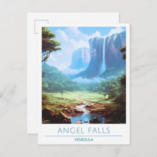 Carte Postale Angel Falls Venezuela Voyage (Devant / Derrière)