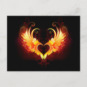 Carte Postale Angel Fire Heart with Wings (Devant)