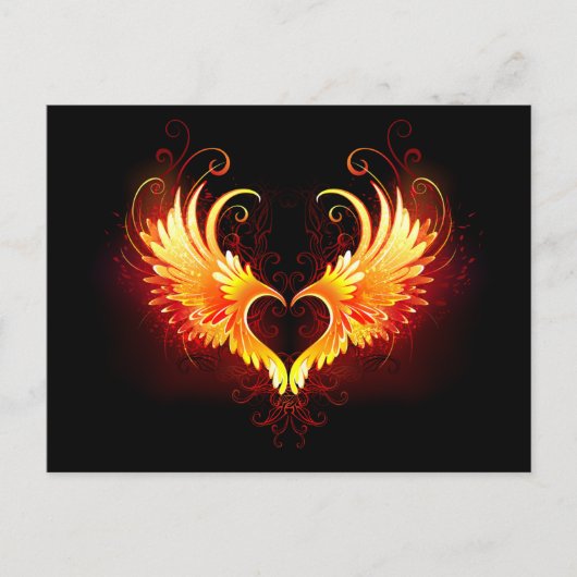 Carte Postale Angel Fire Heart with Wings (Devant)