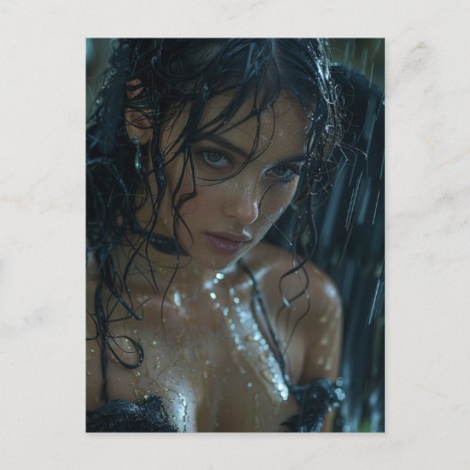 Carte Postale Angel foncé dans la pluie (Devant)