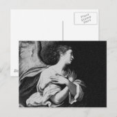 Carte Postale Angel gardien en noir et blanc (Devant / Derrière)
