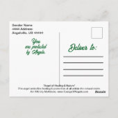 Carte Postale Angel Green Healing Nature Aquarelle Note d'art (Dos)