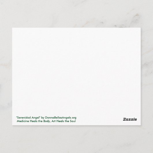 Carte postale Angel Inspirant Serenidad Word (Dos)