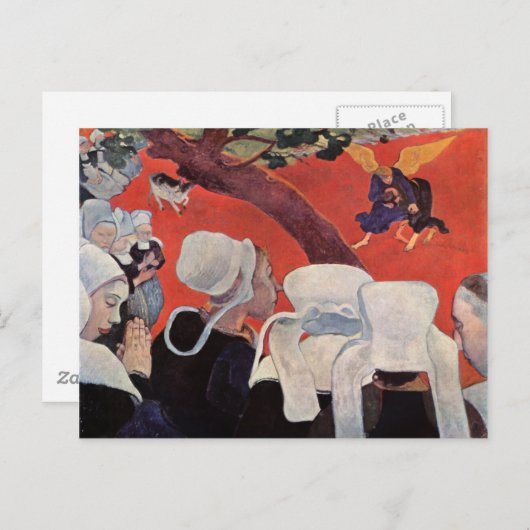 Carte Postale Angel Lutte avec Jacob, Paul Gauguin (Devant / Derrière)