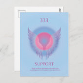 Carte Postale Angel Numéro Aura 333 Support (Devant / Derrière)