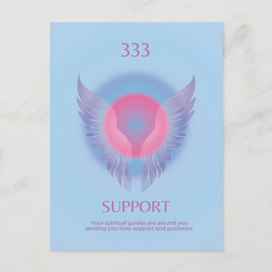 Carte Postale Angel Numéro Aura 333 Support (Devant)