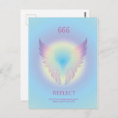 Carte Postale Angel Numéro Aura 666 Reflet (Devant / Derrière)