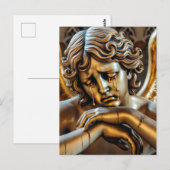 Carte Postale Angel pleurant des larmes d'or (Devant / Derrière)
