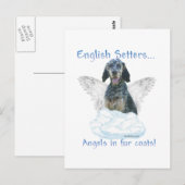 Carte Postale Angel Setter anglais (Devant / Derrière)