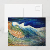 Carte postale Angel Silhouette Art Abstrait (Devant / Derrière)