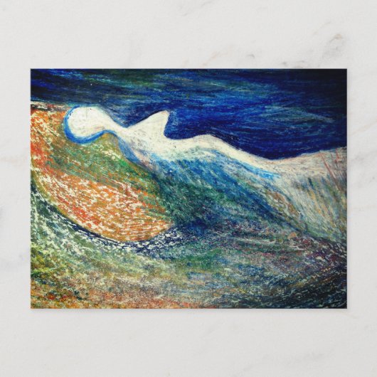 Carte postale Angel Silhouette Art Abstrait (Devant)