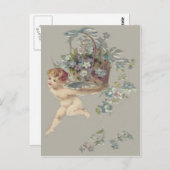 Carte Postale Angel Tcherub Cupidon Oublier-Moi-Pas (Devant / Derrière)