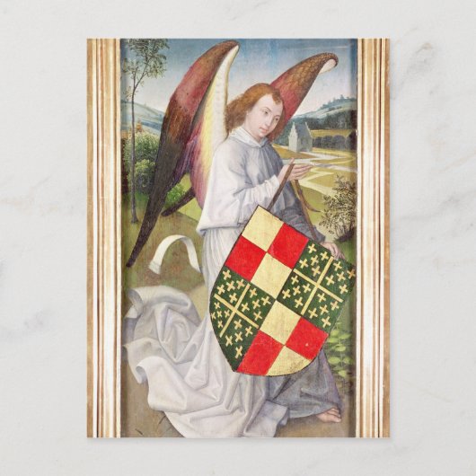 Carte Postale Angel tenant un bouclier (Devant)
