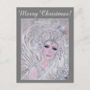 Carte Postale Angel Winter rose par Renee Lavoie Postcard