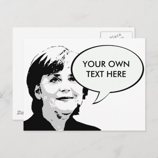 Carte Postale Angela Merkel (Devant / Derrière)