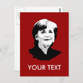 Carte Postale Angela Merkel (Devant / Derrière)