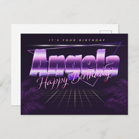 Carte Postale Angela Name (Devant / Derrière)