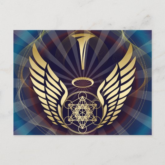 Carte Postale Angélique - Merkaba-Metatron cube (Devant)