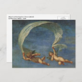 Carte Postale Angels Détail d'Adonis Dirigé par des Cupidons par (Devant / Derrière)