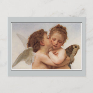 Carte Postale Angels, Le premier baiser de Bouguereau