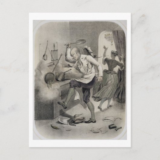 Carte Postale Anger in the Kitchen, from a series of prints depi (Devant)