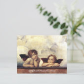 Carte Postale ANGES / Cherubs ailés, Nuages Raffaello Sanzio (Debout devant)