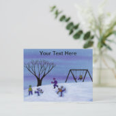 Carte Postale Anges de neige (Debout devant)