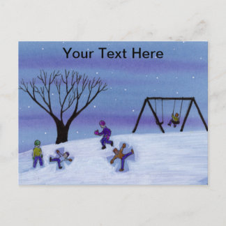 Carte Postale Anges de neige