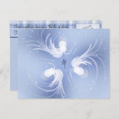 Carte Postale Anges de neige Art Abstrait (Devant / Derrière)