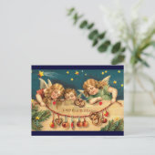 Carte Postale Anges de Noël vintage (Debout devant)