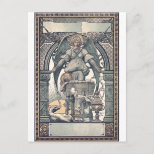 Carte Postale Anges gardiens avec Jésus enfant