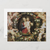 Carte Postale Anges Madonna et enfants Rubens Art (Devant / Derrière)