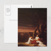 Carte Postale 'Anges servant le Christ dans le désert' (Devant / Derrière)