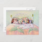 CARTE POSTALE ANGES SUR MON LIT PAR SHARON SHARPE (Devant / Derrière)