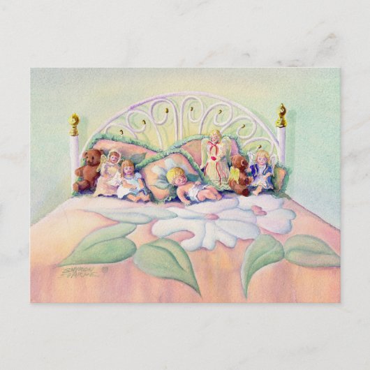 CARTE POSTALE ANGES SUR MON LIT PAR SHARON SHARPE (Devant)