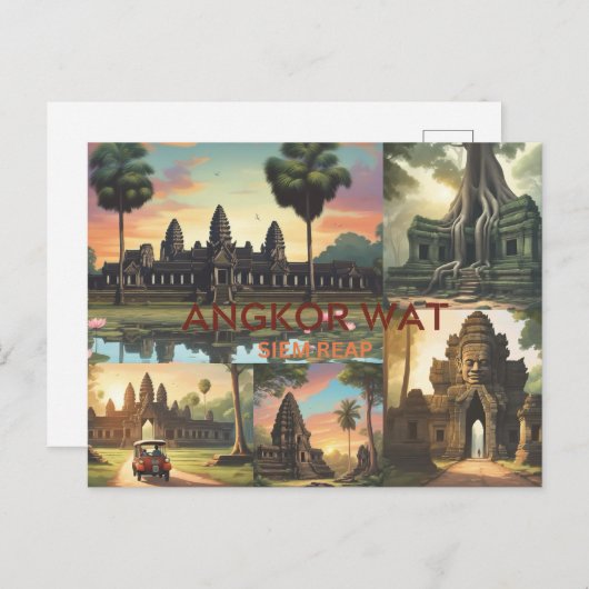 Carte postale Angkor Vat (Devant / Derrière)