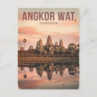 Carte Postale Angkor Vat Cambodge Vintage