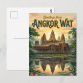 Carte Postale Angkor Wat Cambodge (Devant / Derrière)
