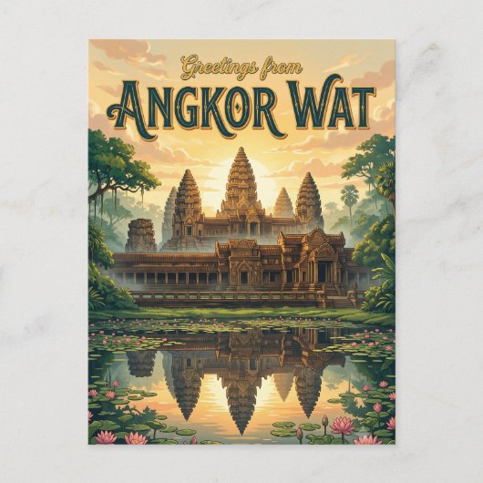 Carte Postale Angkor Wat Cambodge (Devant)