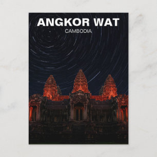 Carte Postale Angkor Wat Cambodge la nuit