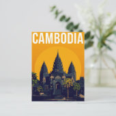 Carte Postale Angkor Wat Cambodge Rétro (Debout devant)