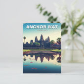Carte Postale Angkor Wat Cambodia à Dawn (Debout devant)