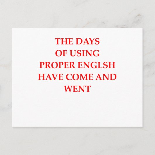 CARTE POSTALE ANGLAIS (Devant)