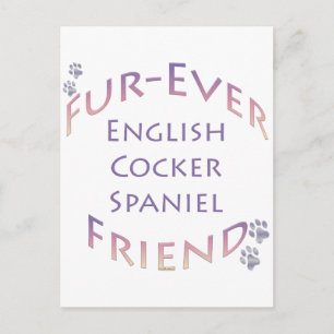 Carte Postale Anglais Cocker Spaniel Furever; Cocker Love