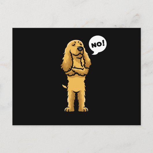 Carte Postale Anglais Cocker Spaniel Stubborn Dog (Devant)
