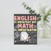 Carte Postale Anglais mais Math est Importanter Mathématicien Ne (Debout devant)