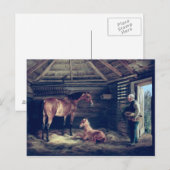 Carte Postale Anglais Mare Avec Ses Foals, 1833 (Devant / Derrière)