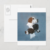 Carte Postale Anglais Pointer Trio Head Study (Devant / Derrière)